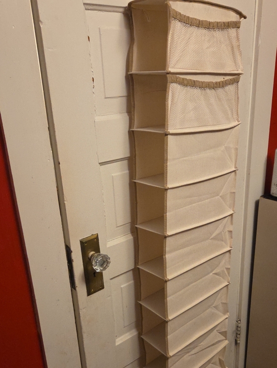 Other - 4.5 Ft Tall 10-Shelf Hanging Closet Shoe Organizer - Cream